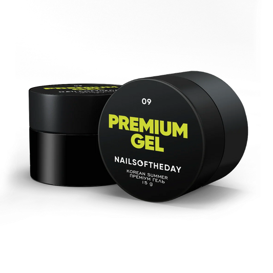 NAILSOFTHEDAY Premium gel 09 - gel de construcción de color amarillo limón intenso, 15 ml
