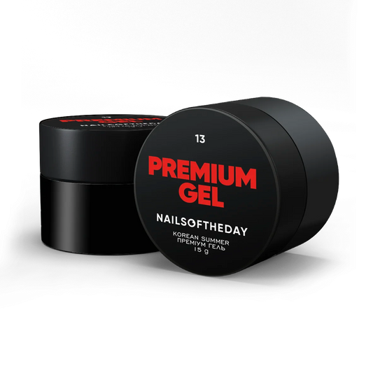 NAILSOFTHEDAY Premium gel 13 - gel de construcción de color rojo, 15 ml