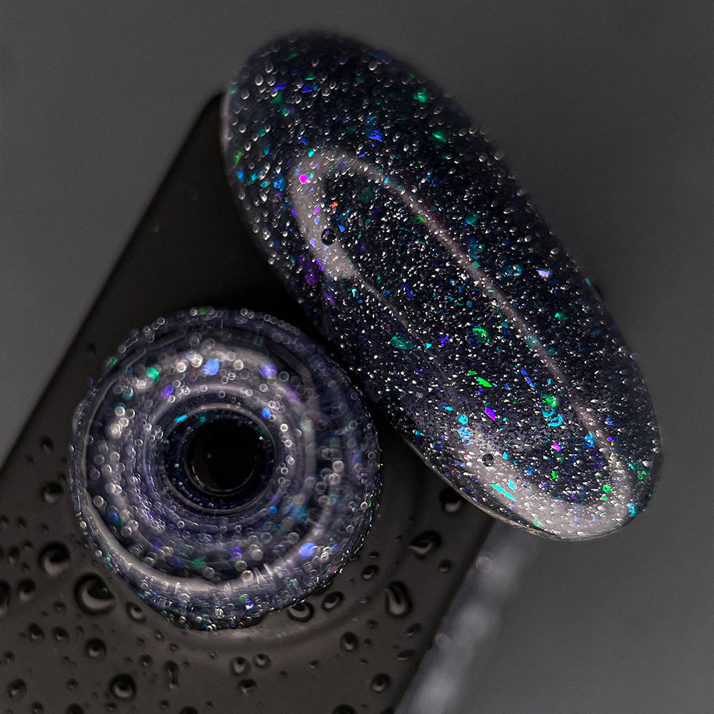 NAILSOFTHENIGHT Base riflettente 02 - base riflettente mimetica con riflessi (scintillii blu e azzurri), 10 ml