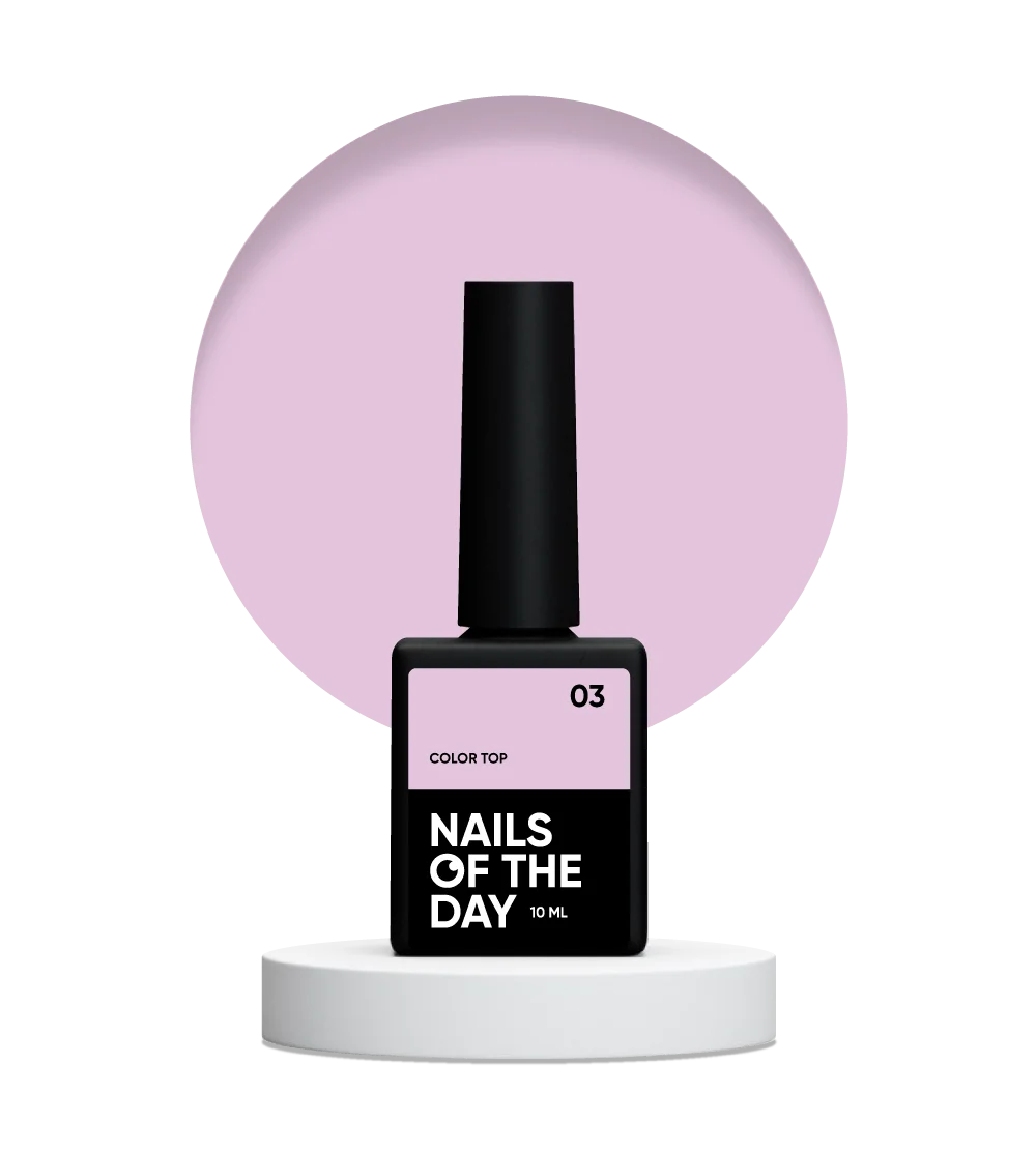 NAILSOFTHEDAY Color top 03 — top rosa antico senza strato adesivo per unghie, 10 ml