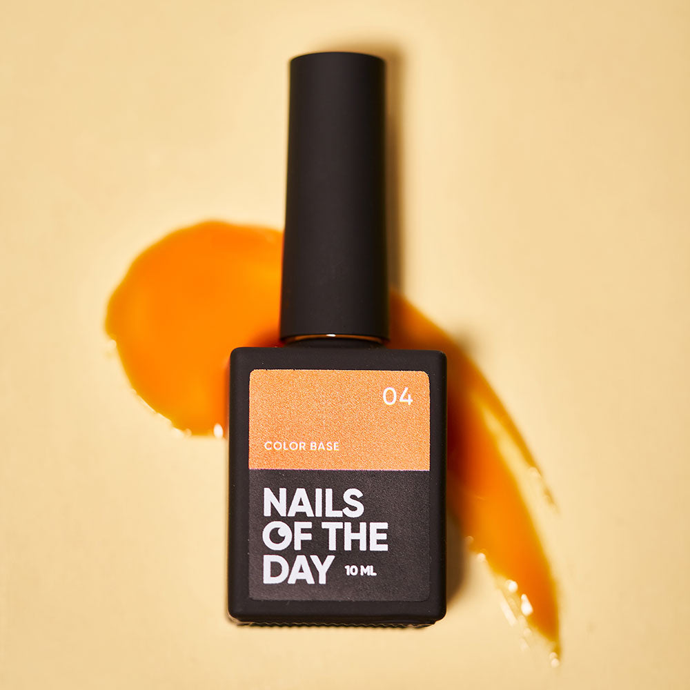 NAILSOFTHEDAY Base de cor 04 – base de cor para unhas (laranja cenoura), 10 ml