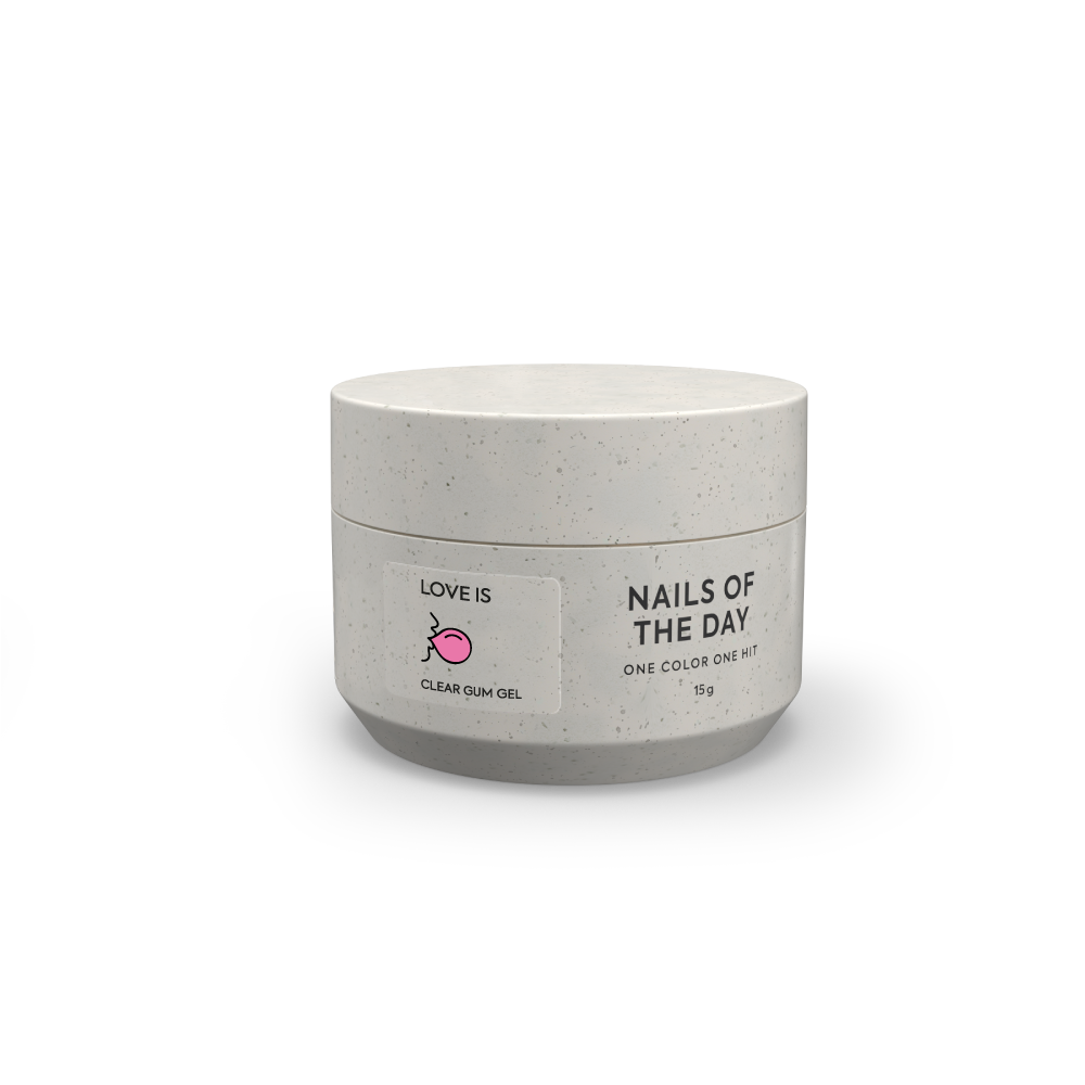 NAILSOFTHEDAY Love is Clear — transparent gel gum for creating voluminous designs on nails, 15 g
