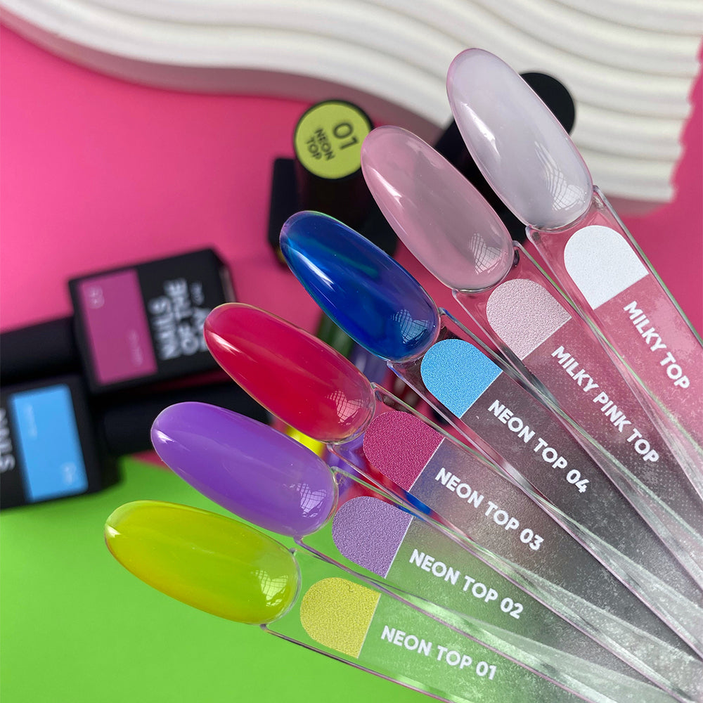 NAILSOFTHEDAY Neon top 01 – neon yellow top without sticky layer for nails, 10 ml