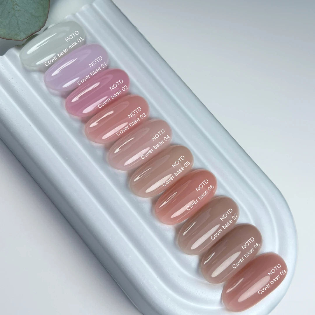 Nailsoftheday Cover base NEW Formula 02 — pink-nude camouflage base coat for nails, 30 ml
