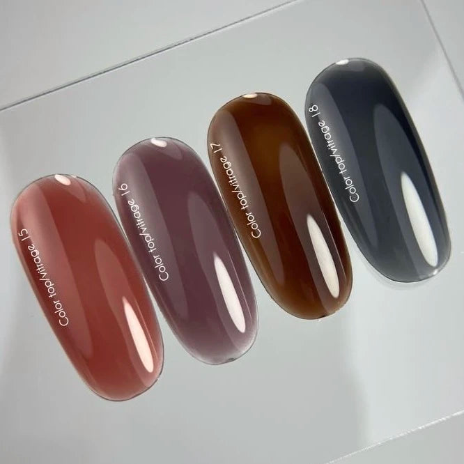 NAILSOFTHEDAY Color Top/Vitrage 15 — Semi-Transparent Brown Stained Glass Top, 10 ml