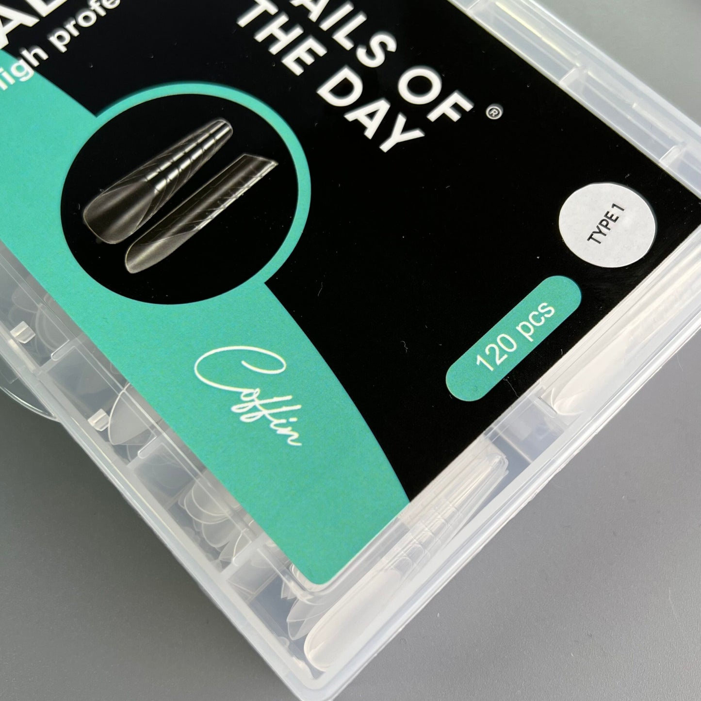 NAILSOFTHEDAY Dual Form Coffin (Type 1): formas superiores tipo almendra para uñas, 120 piezas