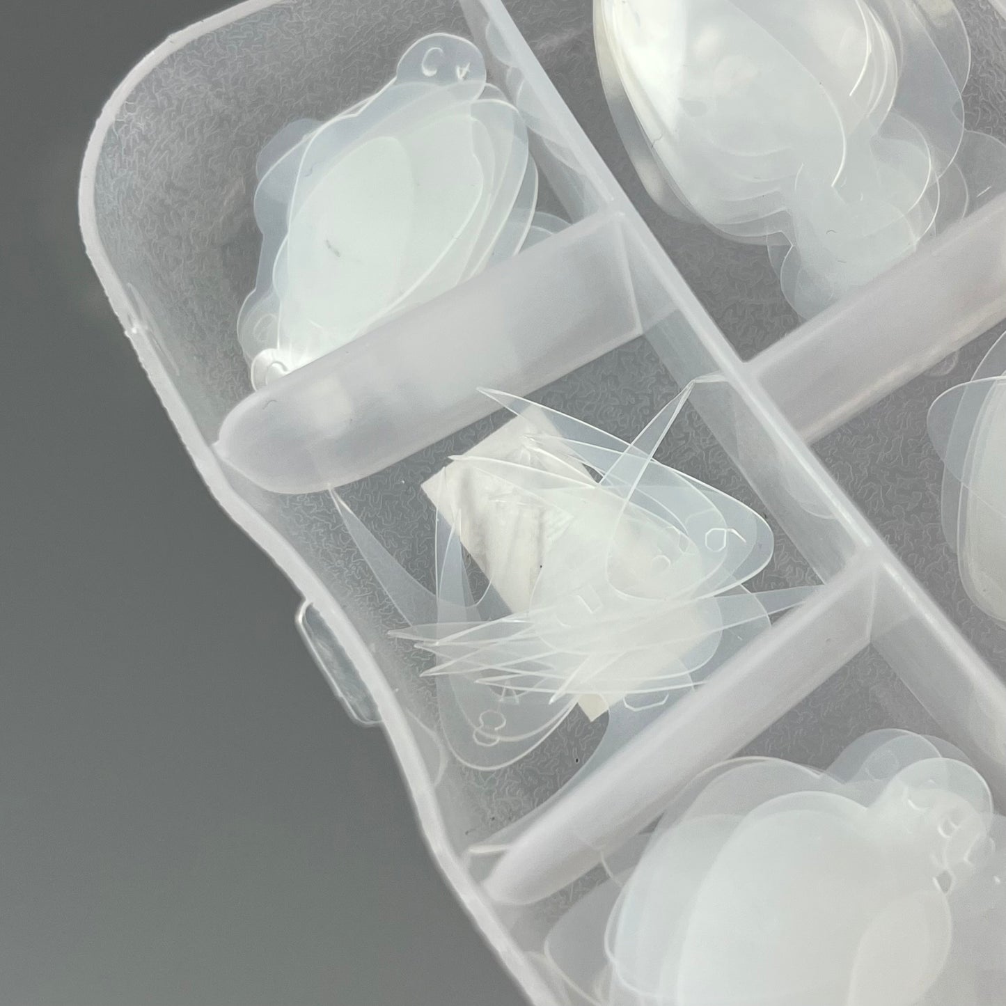 NAILSOFTHEDAY French tips guide (Type 9) - plantillas de silicona para formas superiores, 60 piezas