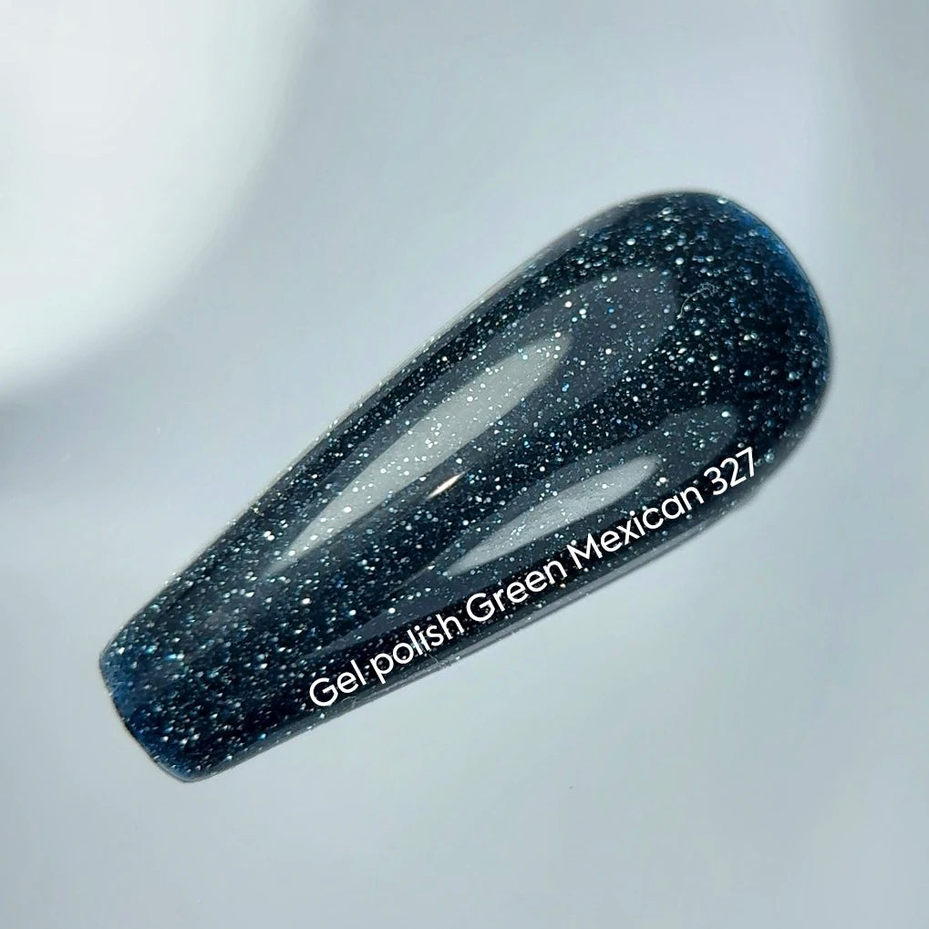 NAILSOFTHENIGHT Verniz gel mexicano verde — verniz gel reflector verde escuro para unhas, 10 ml