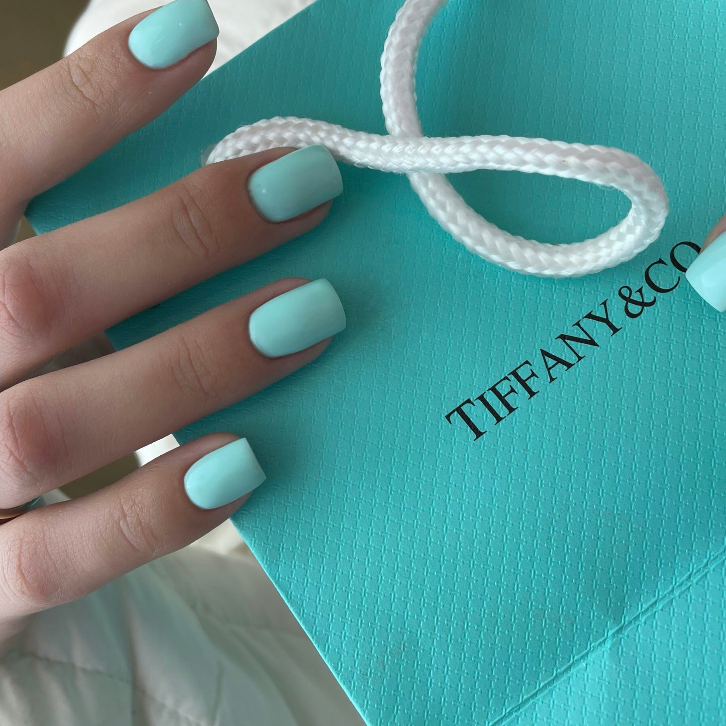 NAILSOFTHEDAY Let's special Tiffany — soft turquoise gel nail polish covering one layer, 10 ml