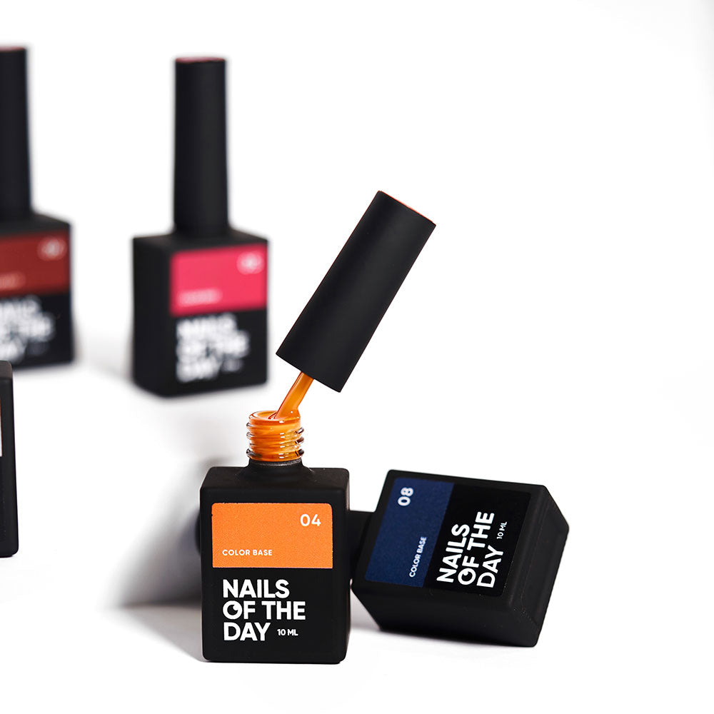 NAILSOFTHEDAY Base de cor 04 – base de cor para unhas (laranja cenoura), 10 ml