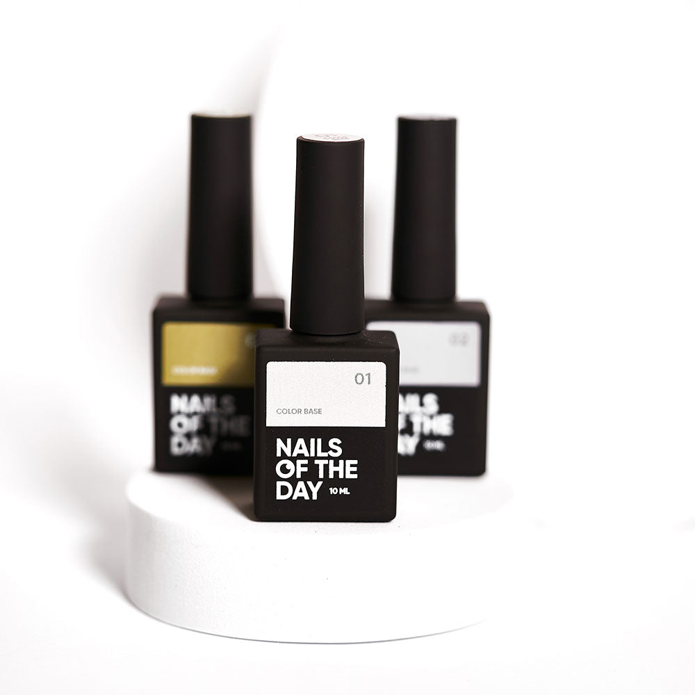 NAILSOFTHEDAY Color base 07 – base de color para uñas (gris grafito), 10 ml