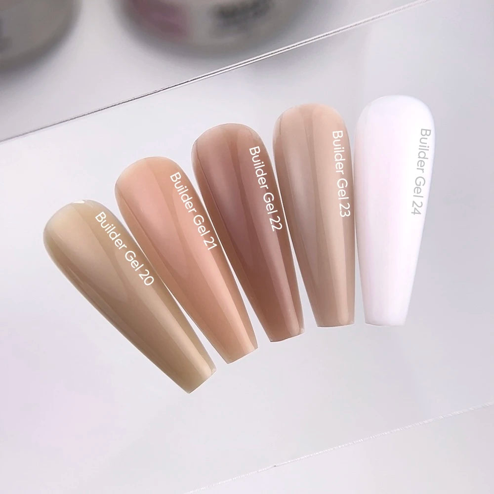 NAILSOFTHEDAY Builder Gel 23 — cool nude gel for nail extensions, 15 ml