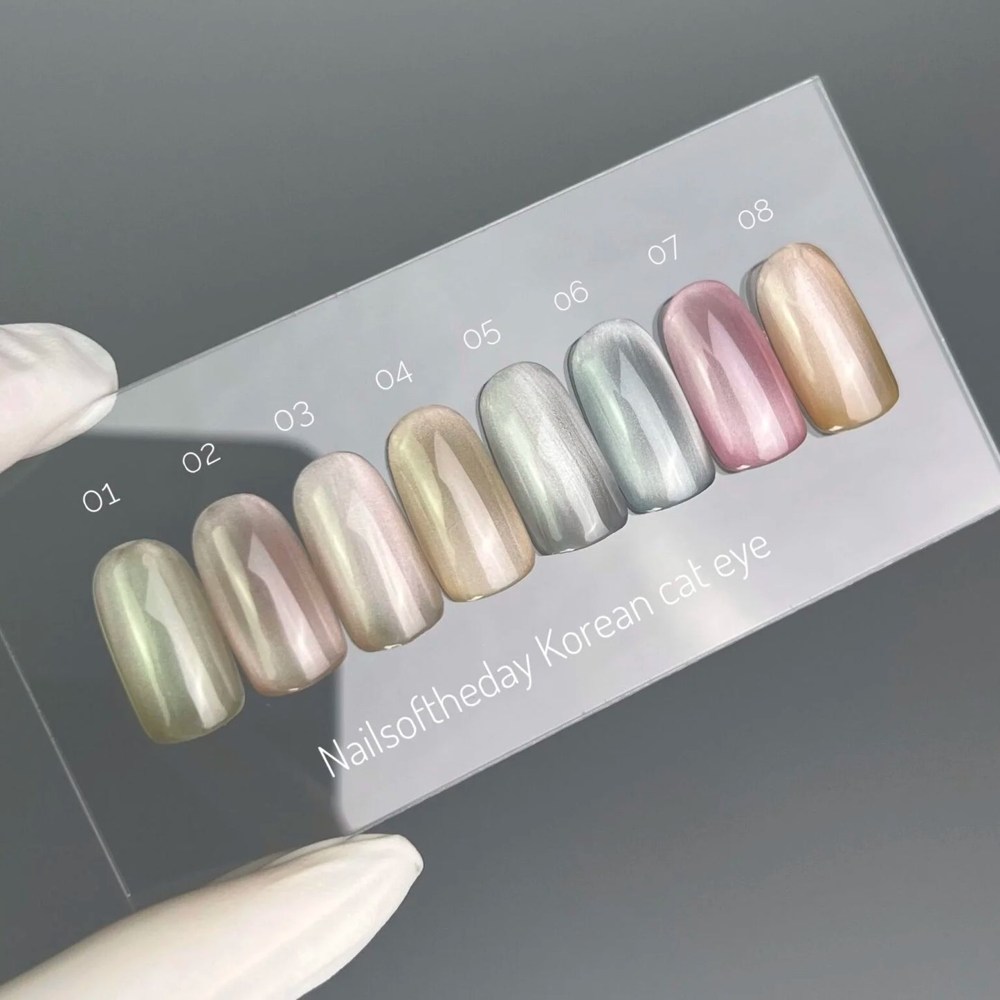 NAILSOFTHEDAY Olho de gato coreano 06 – verniz gel olho de gato cinzento-azulado, 10 ml