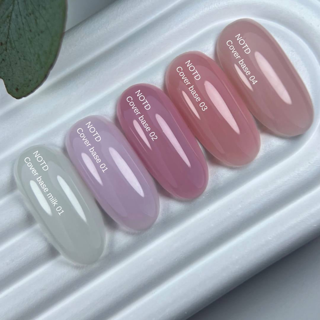 Nailsoftheday Cover base NEW Formula 04 — translucent powder-pink base coat for nails, 10 ml