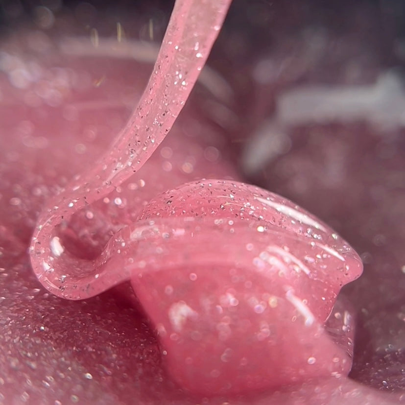 NAILSOFTHENIGHT Sparkle builder gel 06 — персиковий світловідбиваючий будівельний гель, 15 мл