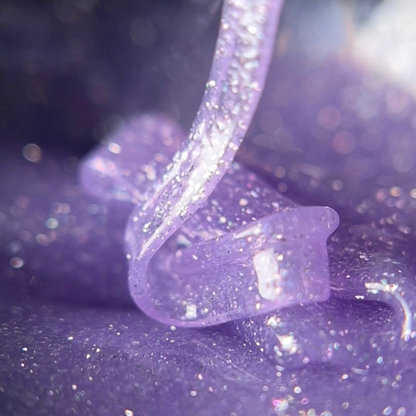 NAILSOFTHENIGHT Sparkle builder gel 05 — purple reflective building gel, 15 ml