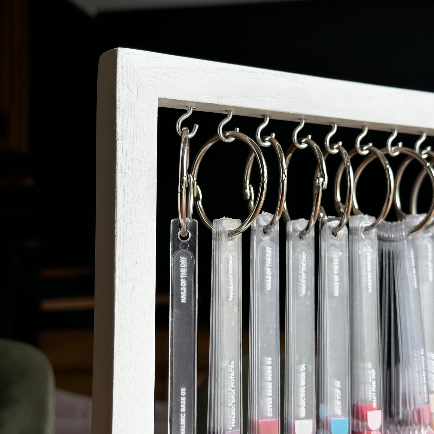 NAILSOFTHEDAY Soporte para tips, madera (blanco)