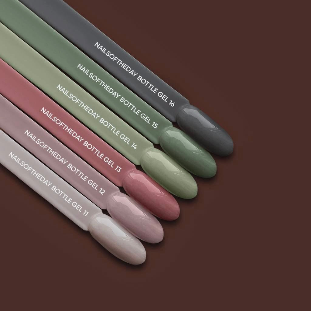 NAILSOFTHEDAY Gel de garrafa 12 — gel ultra forte para unhas, 10 ml