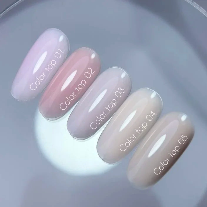 NAILSOFTHEDAY Color top 01 — top rosa claro sem camada pegajosa para unhas, 10 ml