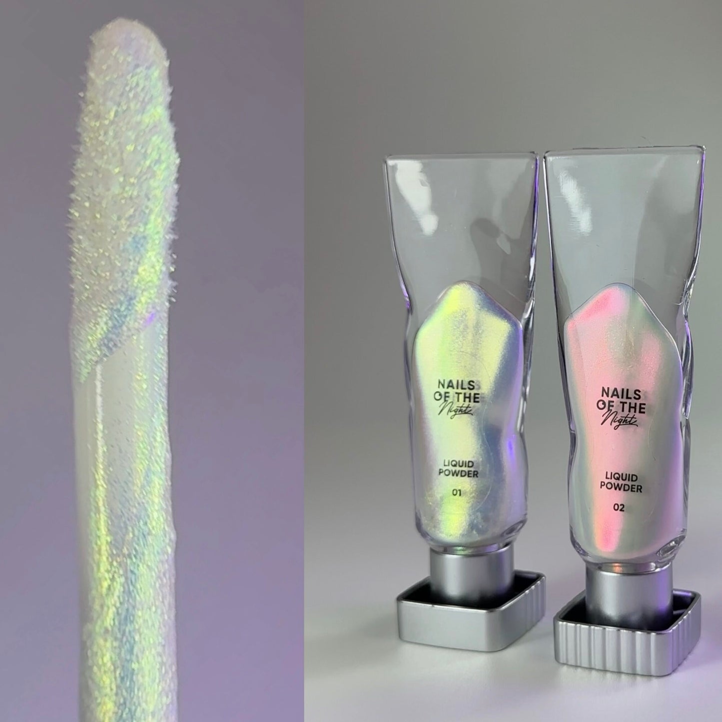 Liquid powder 01 — рідка втирка з переливом від зеленого до фіолетового для нігтів, 5 г
