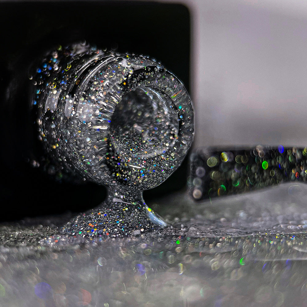 NAILSOFTHENIGHT Top riflettente Holographic - top olografico riflettente senza strato adesivo per unghie, 10 ml