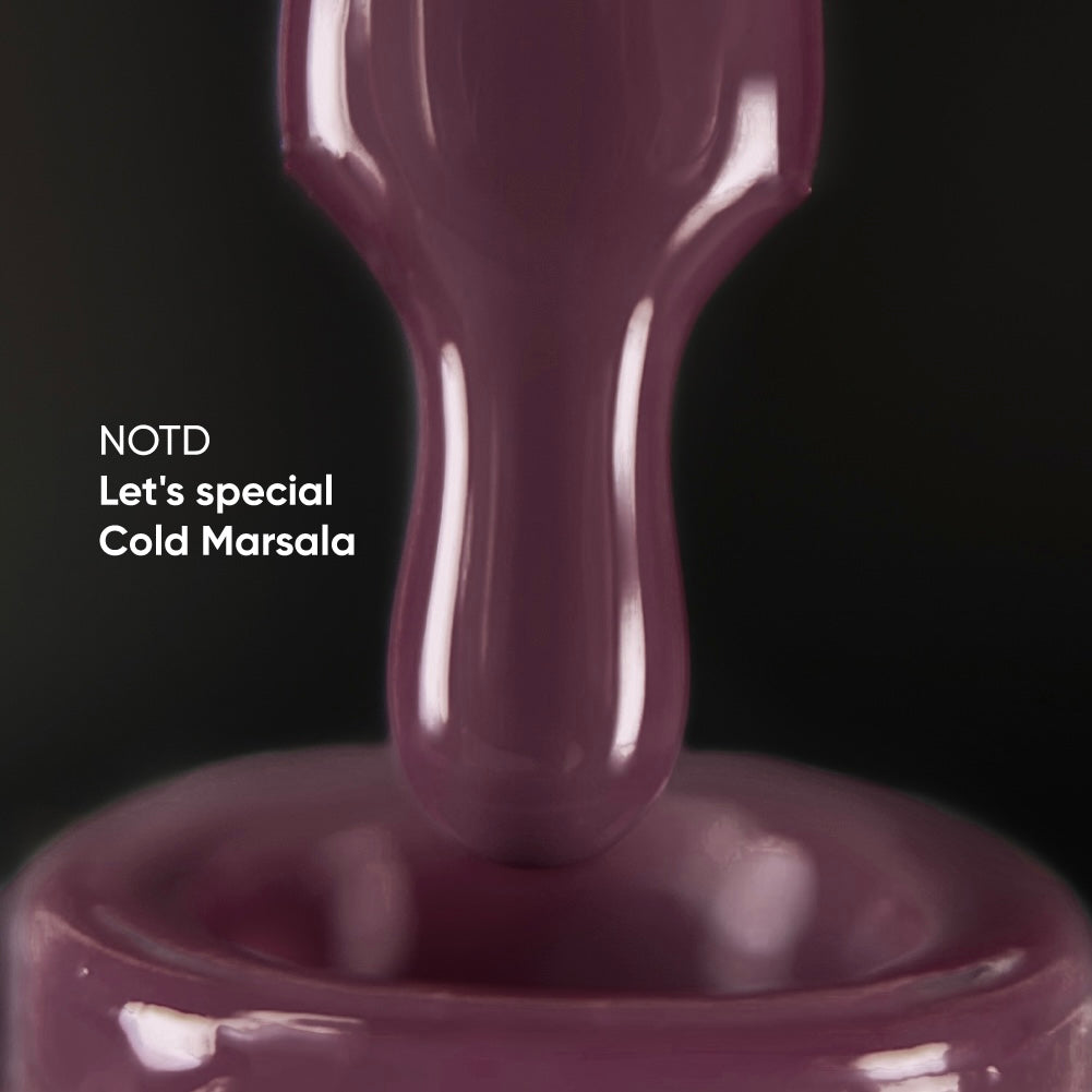 NAILSOFTHEDAY Let's Special Cold Marsala: esmalte semipermanente burdeos claro para uñas que cubre una capa, 10 ml