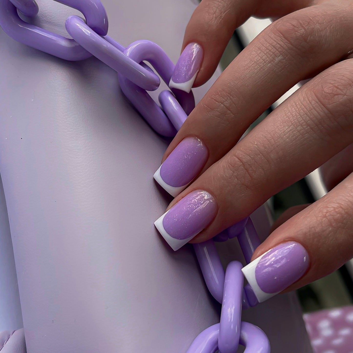 NAILSOFTHEDAY Bottle gel shimmer 06 – gel roxo ultra forte com brilho prateado, 10 ml