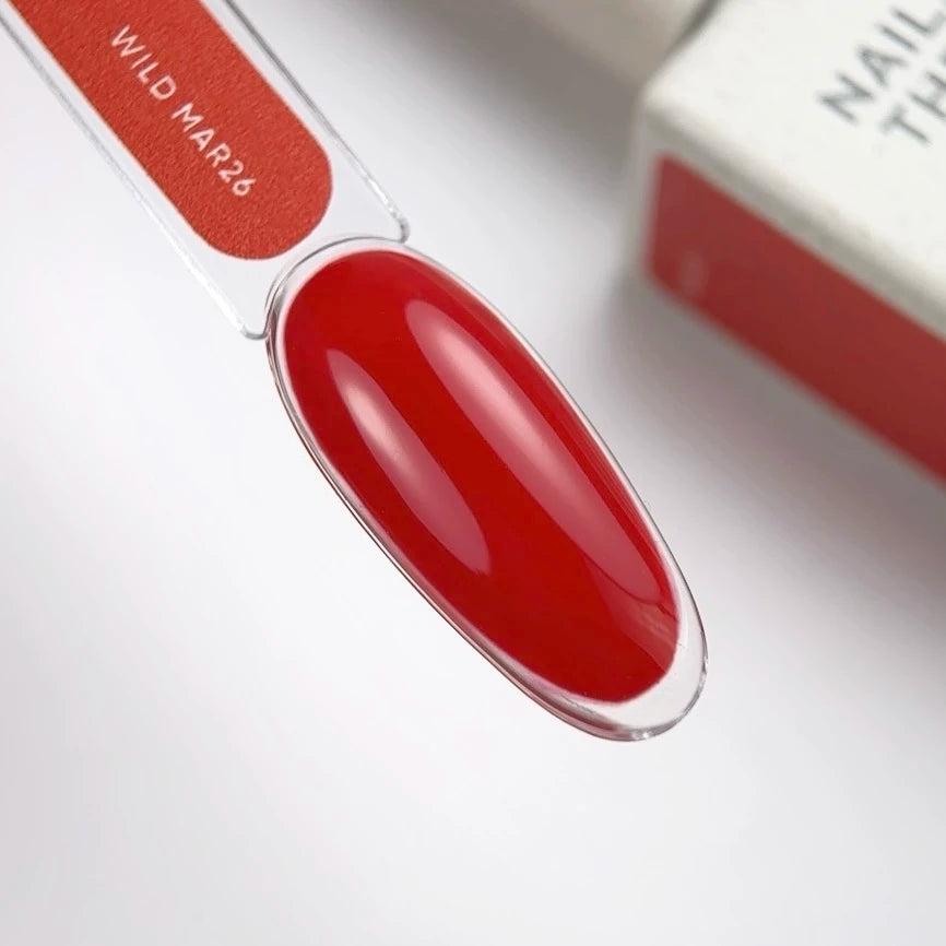NAILSOFTHEDAY Cor do Mês Março 2026 Wild — vermelho indomável com cobertura em uma única camada, 10 ml
