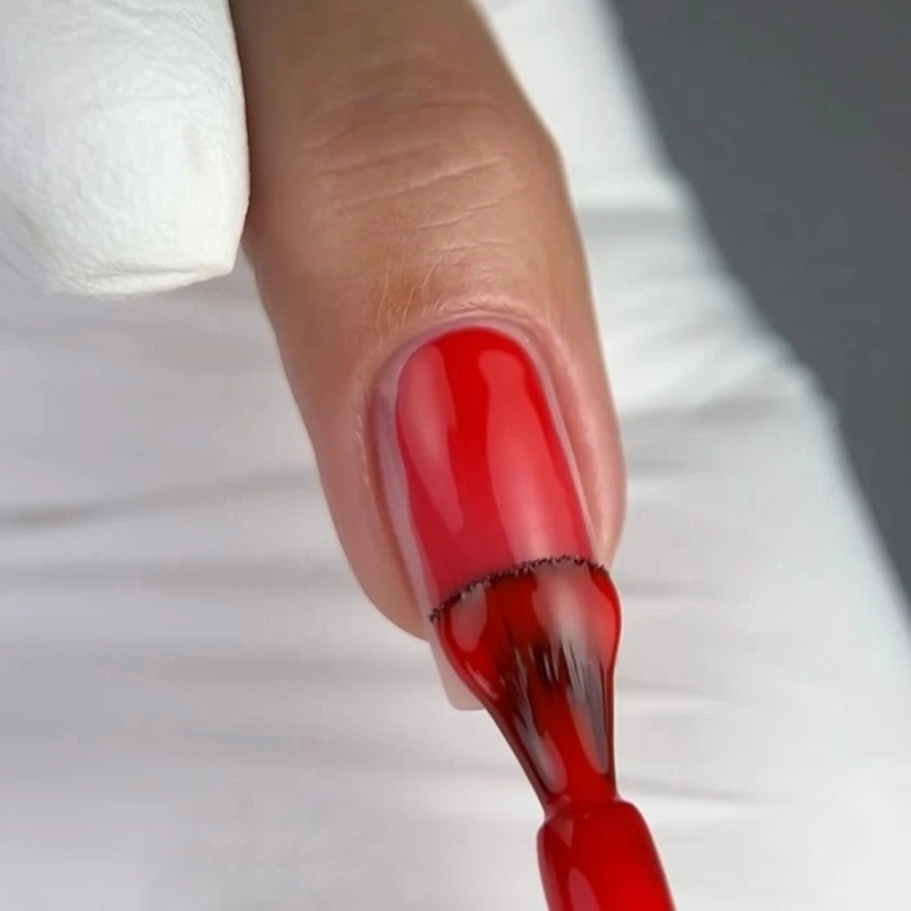 NAILSOFTHEDAY Color Top 06 — classic, rich red top coat without a sticky layer for nails, 10 ml.