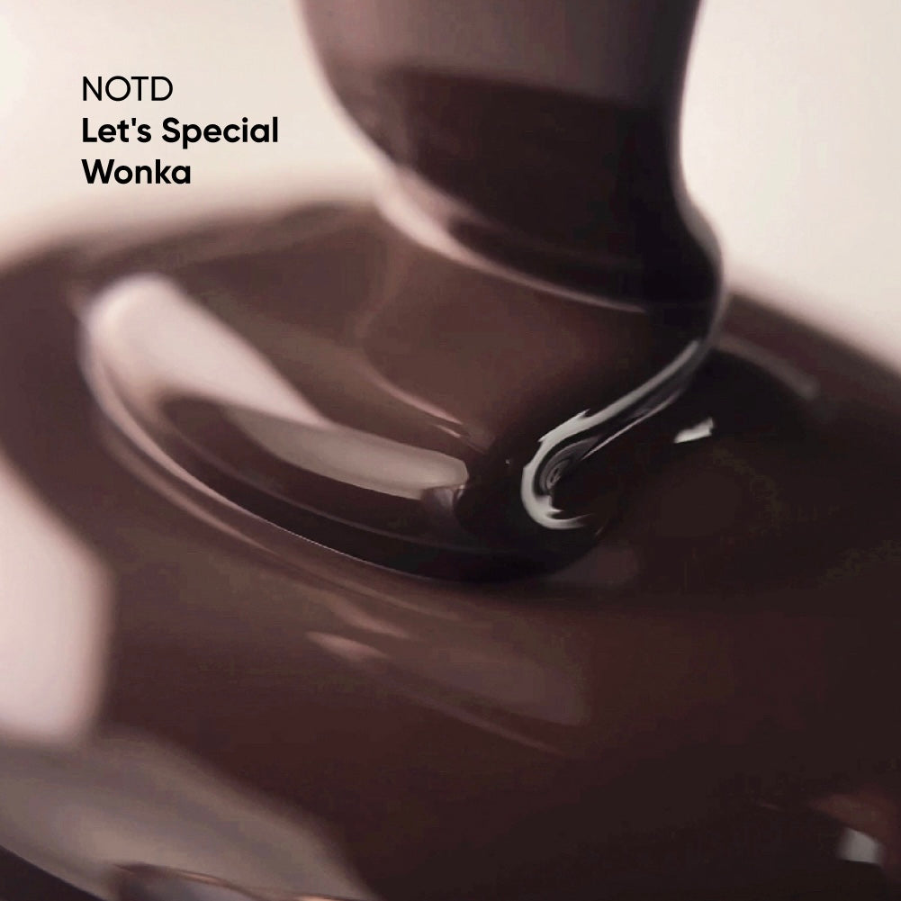 NAILSOFTHEDAY Let's special Wonka - verniz gel castanho empoeirado cobrindo uma camada, 10 ml
