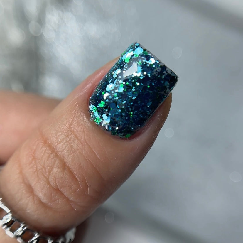 NAILSOFTHENIGHT Brokat gel 03 — gel de diseño con brocado multicolor y purpurina para uñas, 5 g