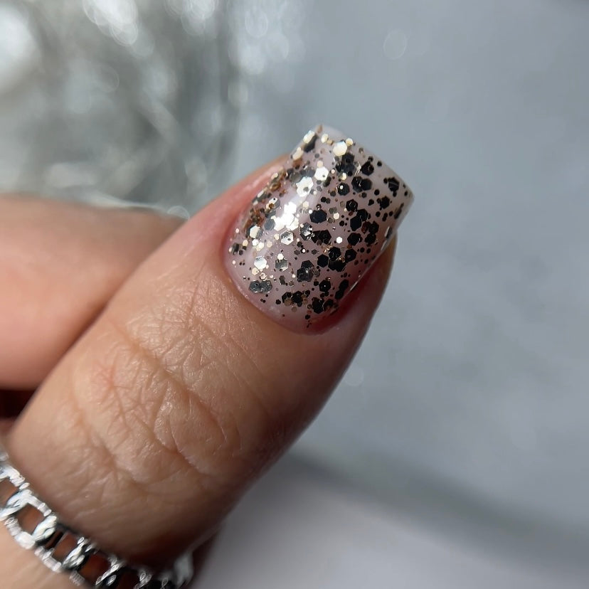 NAILSOFTHENIGHT Brokat gel 02 — gel design com brocado multicolorido e glitter para unhas, 5 g