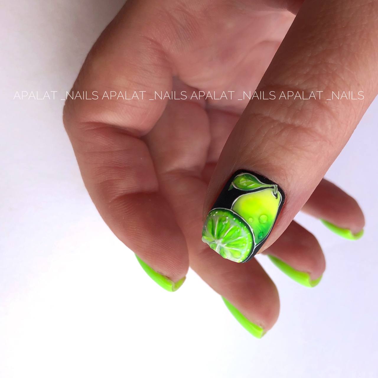 NAILSOFTHEDAY Let's special Lime - a special neon-lettuce gel polish overlapping in one layer, 10 ml