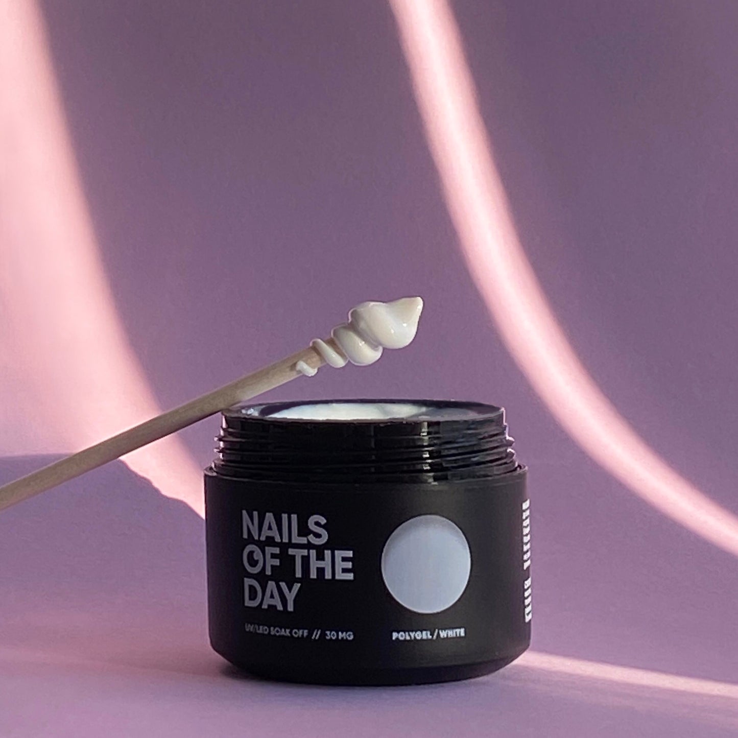 NAILSOFTHEDAY Polygel branco — Poligel branco de grão fino, 30 g