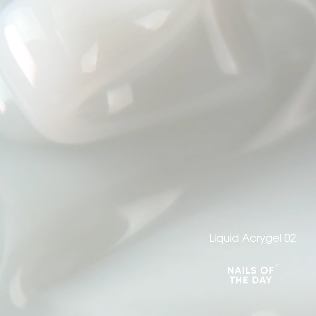 NAILSOFTHEDAY Liquid Acrygel 02 — acrilico liquido lattiginoso saturo di una nuova formula per unghie, 15 ml