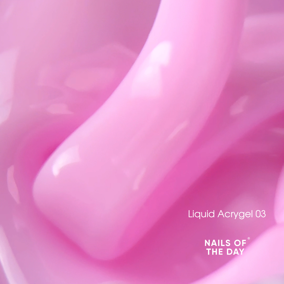NAILSOFTHEDAY Liquid Acrygel 03 — light pink liquid acrygel of a new formula for nails, 15 ml