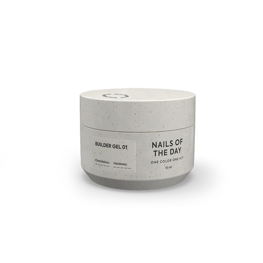 NAILSOFTHEDAY Builder Gel 01 — gel transparente para extensão de unhas, 15 ml