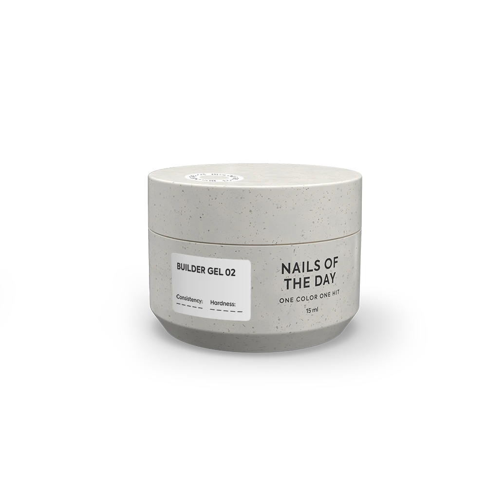NAILSOFTHEDAY Builder Gel 02 — gel blanco lechoso para extensiones de uñas, 15 ml