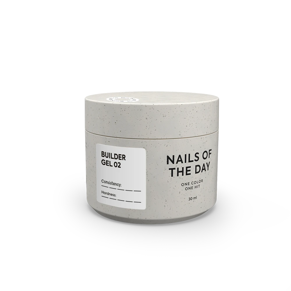 NAILSOFTHEDAY Builder Gel 02 — gel blanc laiteux pour extensions d’ongles, 30 ml