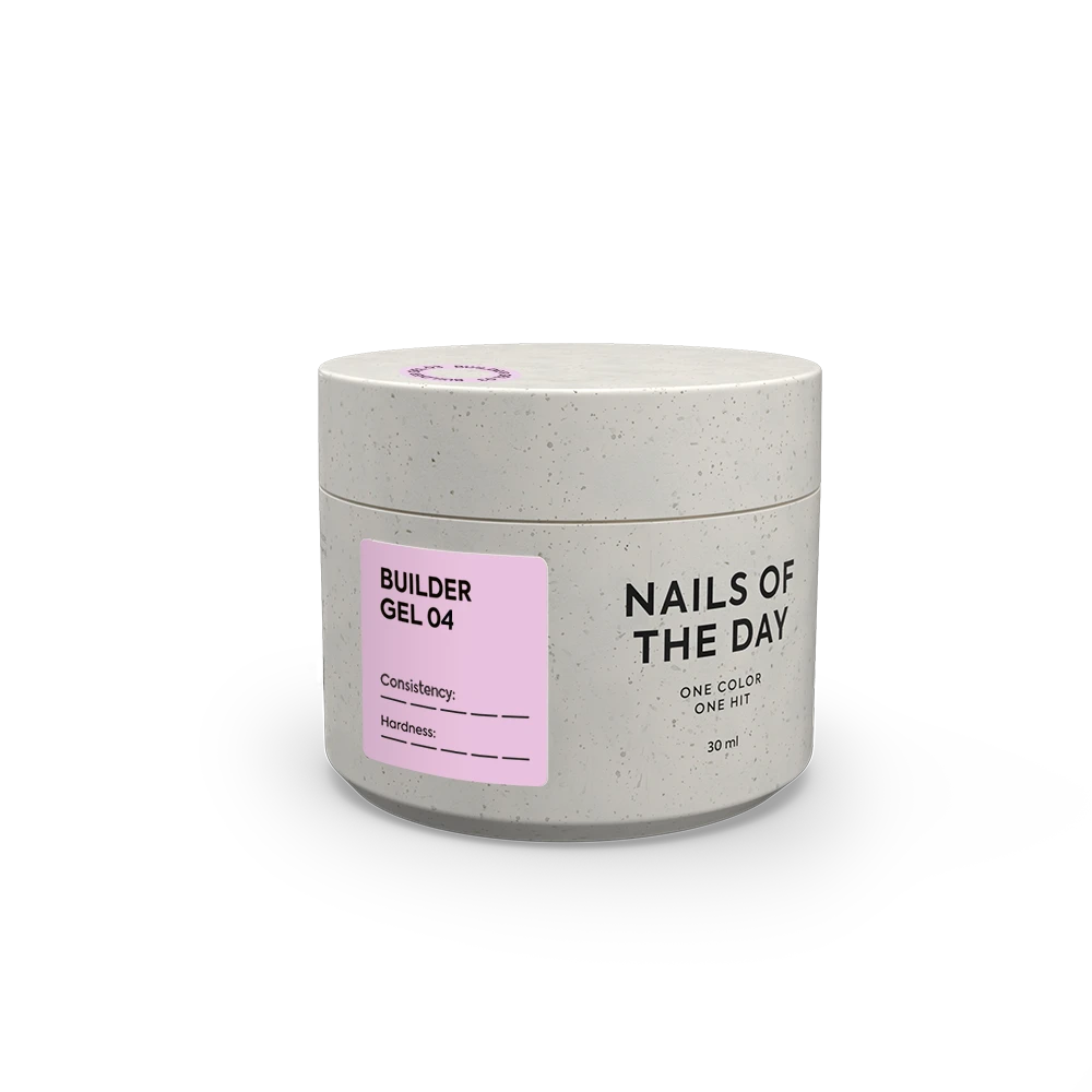 NAILSOFTHEDAY Builder Gel 04 — gel rose pour extensions d’ongles, 30 ml