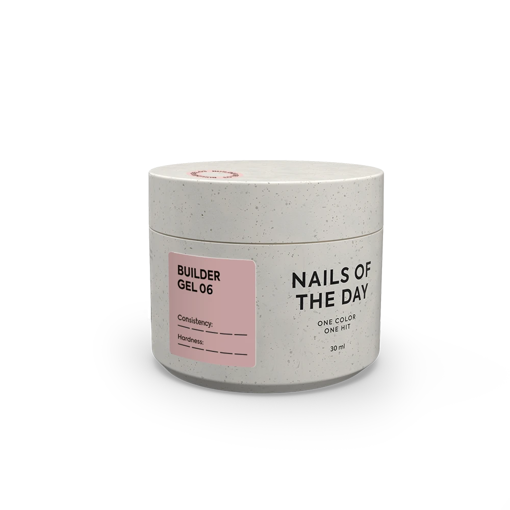 NAILSOFTHEDAY Builder Gel 06 — gel brun clair pour extensions d’ongles, 30 ml