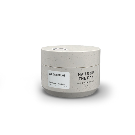 NAILSOFTHEDAY Builder Gel 08 — gel leitoso para extensão de unhas, 15 ml