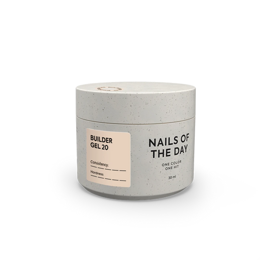 NAILSOFTHEDAY Builder Gel 20 — sandy nude gel for nail extensions, 30 ml