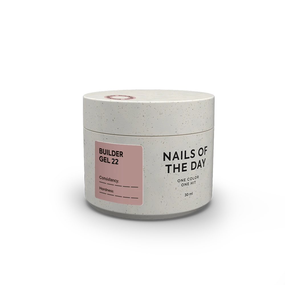 NAILSOFTHEDAY Builder Gel 22 — nude gel for nail extensions, 30 ml
