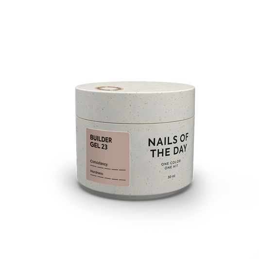 NAILSOFTHEDAY Builder Gel 23 — cool nude gel for nail extensions, 30 ml