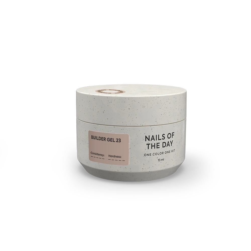 NAILSOFTHEDAY Builder Gel 23 — cool nude gel for nail extensions, 15 ml