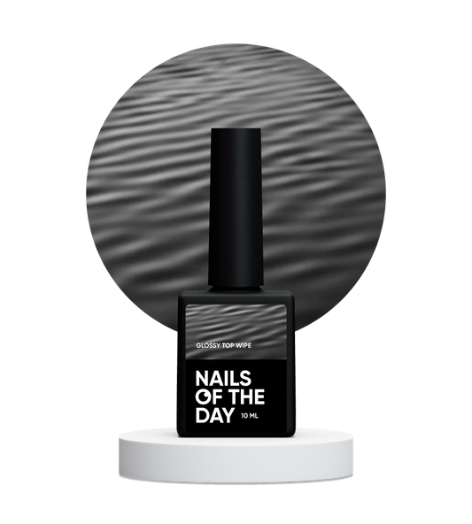 NAILSOFTHEDAY Glossy top wipe - parte superiore lucida con uno strato appiccicoso, senza filtri UV, 10 ml
