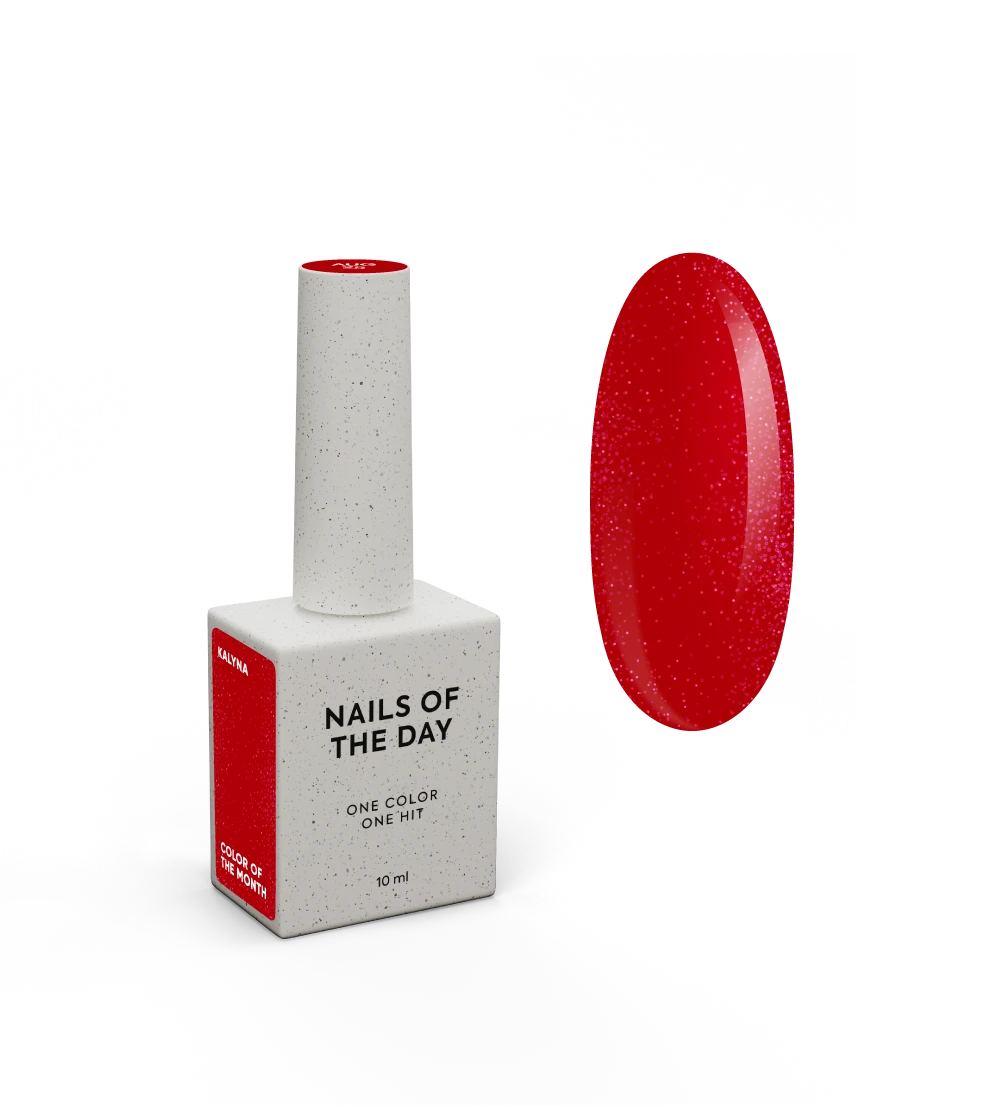 NAILSOFTHEDAY Color of the Month – August 2025
Kalyna – a deep viburnum red with fine pink shimmer. Full coverage in just one coat. 10 ml