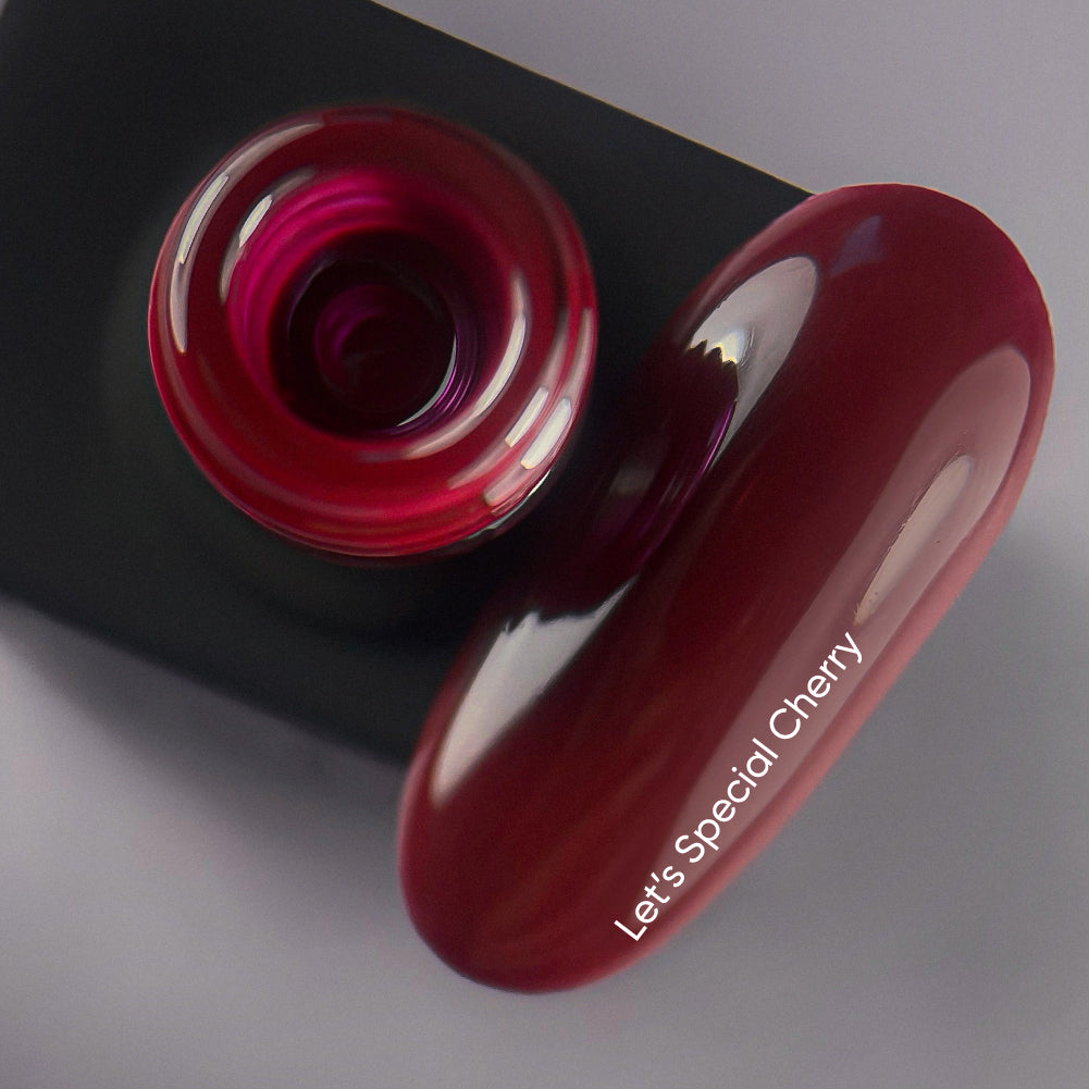 NAILSOFTHEDAY Let's special Cherry — verniz gel silo-cereja para cobertura de unhas numa só camada, 10 ml
