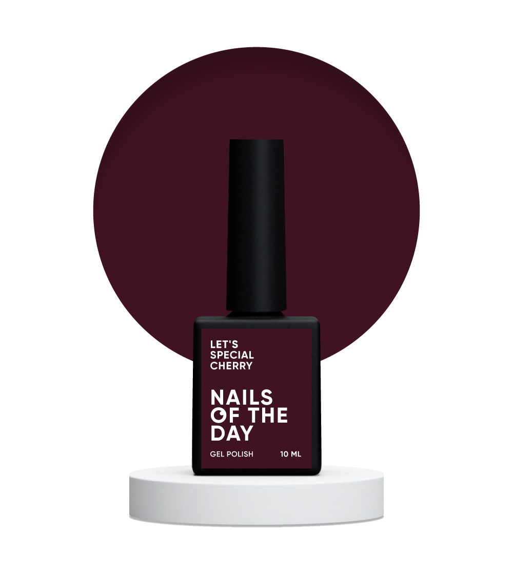 NAILSOFTHEDAY Let's special Cherry — verniz gel silo-cereja para cobertura de unhas numa só camada, 10 ml